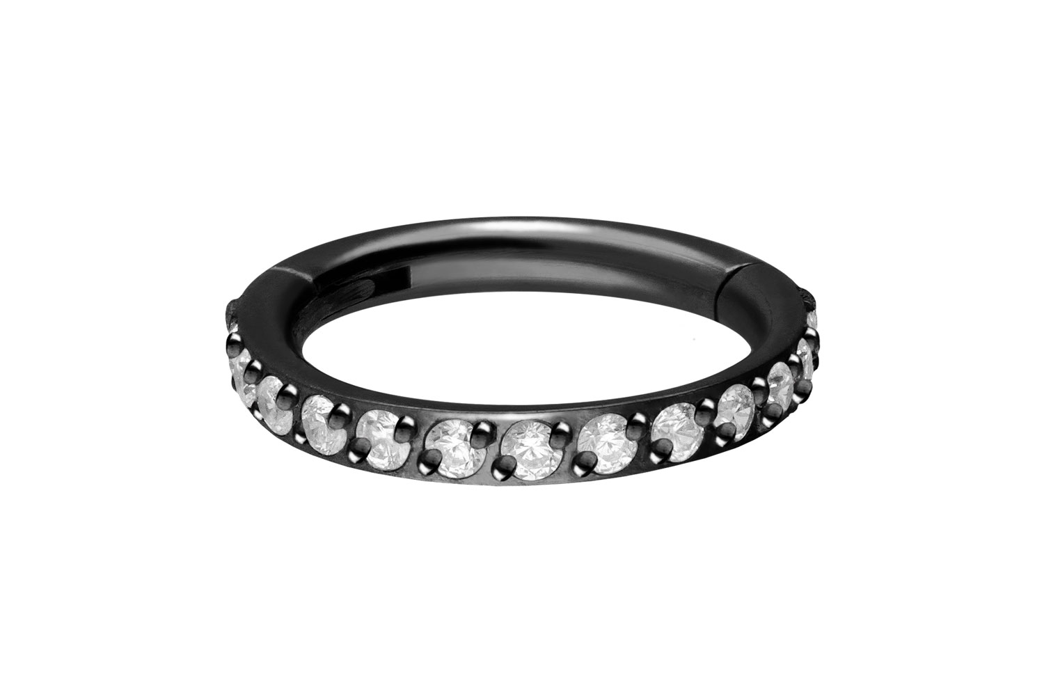 Titan Segmentring Clicker Piercing EINGEFASSTE KRISTALLE